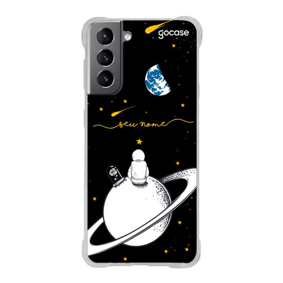 Capinha para celular Astronauta e Rosa em Júpiter