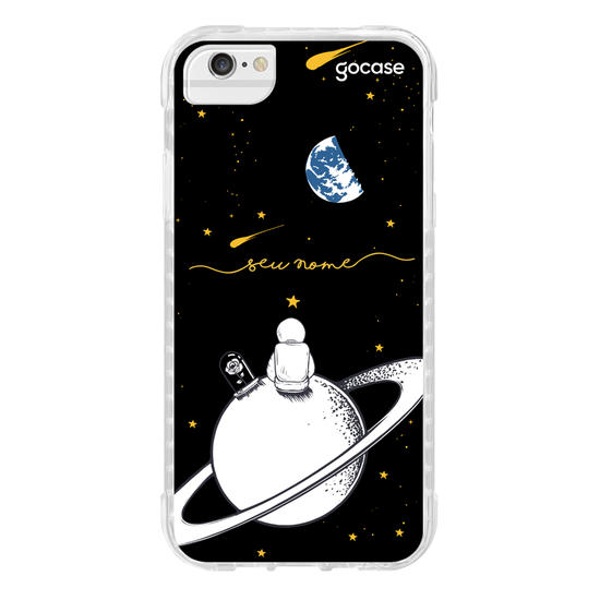 Capinha para celular Astronauta e Rosa em Júpiter
