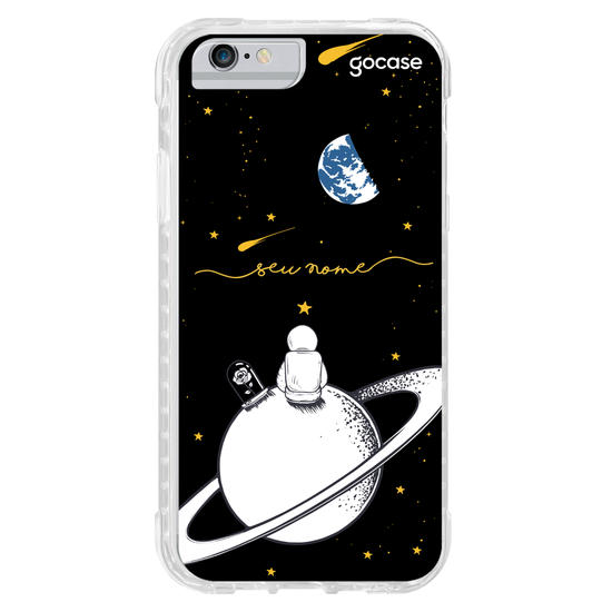 Capinha para celular Astronauta e Rosa em Júpiter