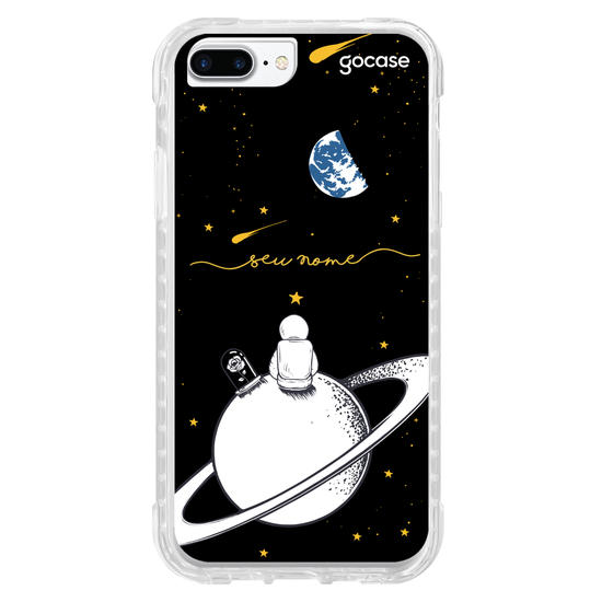Capinha para celular Astronauta e Rosa em Júpiter