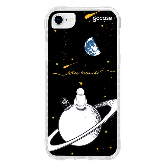 Capinha para celular Astronauta e Rosa em Júpiter