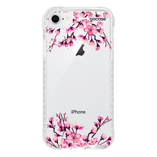 Capinha para celular Flor de Cerejeira Inicial Pink