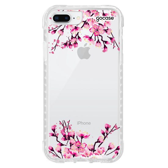 Capinha para celular Flor de Cerejeira Inicial Pink