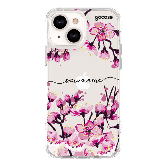 Capinha para celular Flor de cerejeira Manuscrita