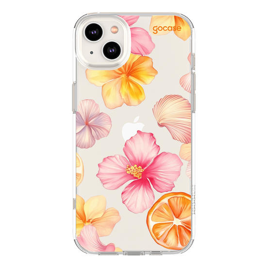 Capinha para celular  Flor de Hibisco e Conchas