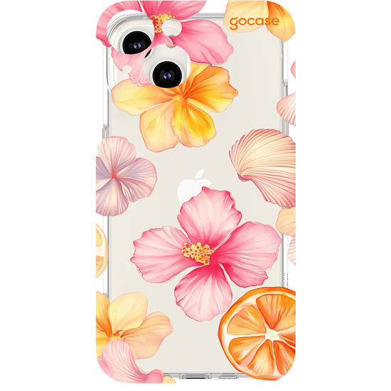Capinha para celular  Flor de Hibisco e Conchas