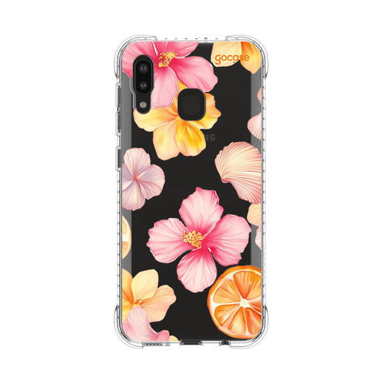 Capinha para celular  Flor de Hibisco e Conchas