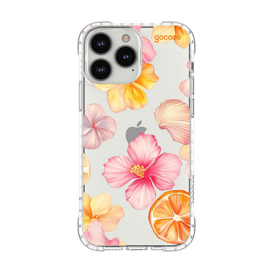 Capinha para celular  Flor de Hibisco e Conchas