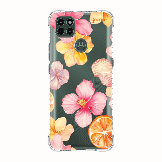 Capinha para celular  Flor de Hibisco e Conchas