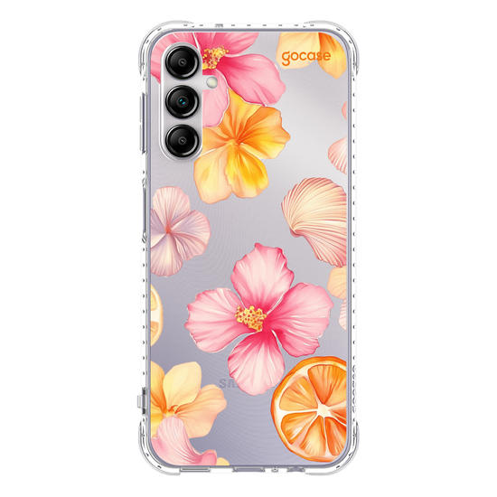 Capinha para celular  Flor de Hibisco e Conchas