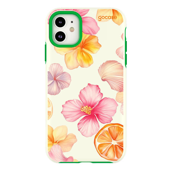  Flor de Hibisco e Conchas