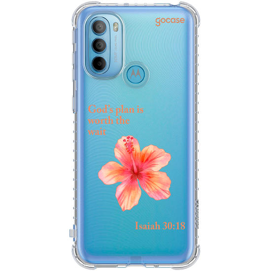 Capinha para celular  Flor Hibisco Salmo