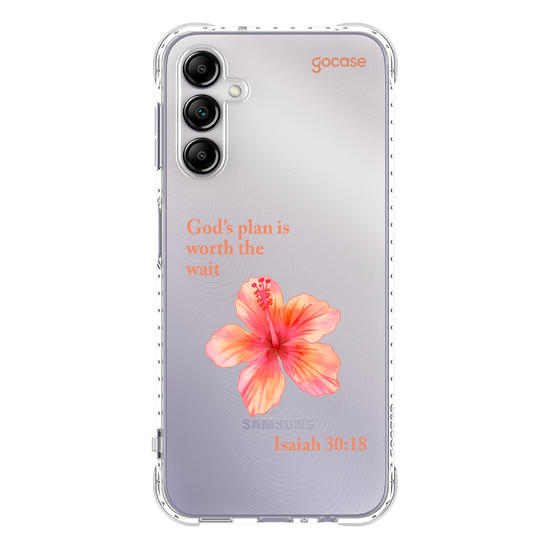 Capinha para celular  Flor Hibisco Salmo