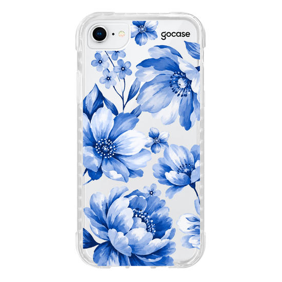 Capinha para celular  Floral Azul Real