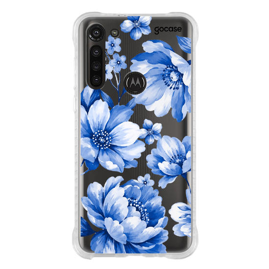 Capinha para celular  Floral Azul Real