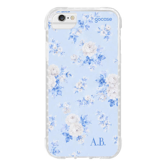 Capinha para celular  Floral Azul Suave