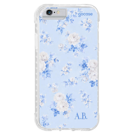 Capinha para celular  Floral Azul Suave