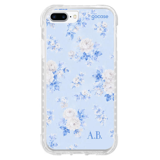 Capinha para celular  Floral Azul Suave