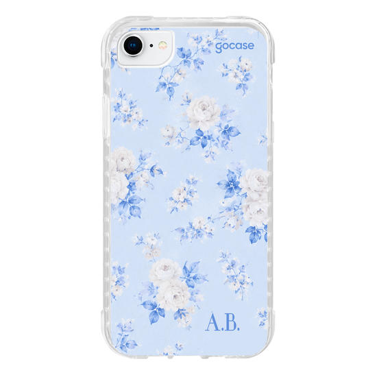 Capinha para celular  Floral Azul Suave