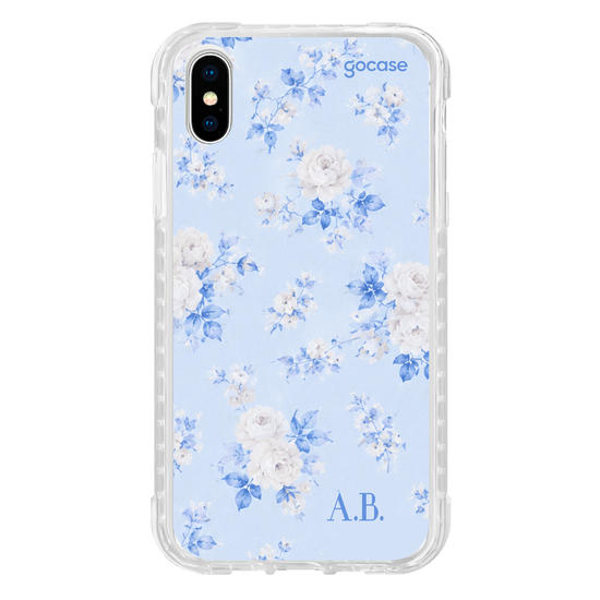 Capinha para celular  Floral Azul Suave