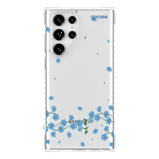Capinha para celular  Floral Azul Sutíl
