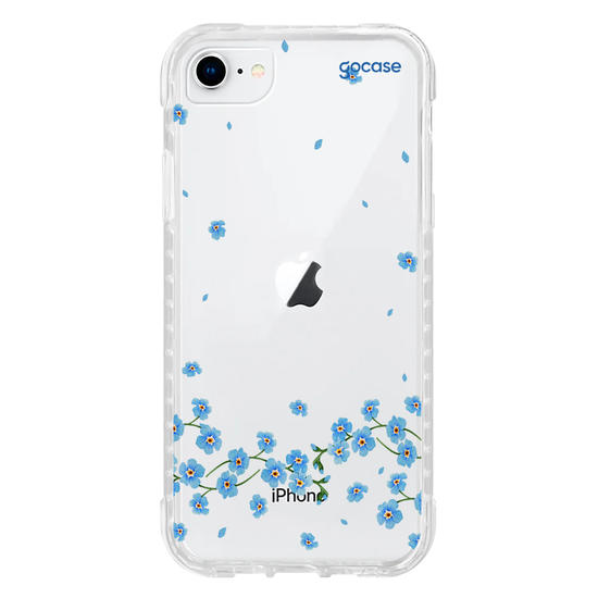 Capinha para celular  Floral Azul Sutíl