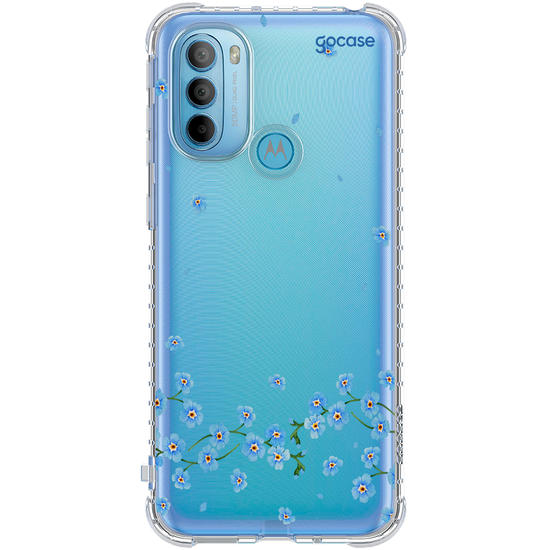 Capinha para celular  Floral Azul Sutíl