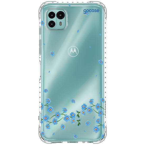 Capinha para celular  Floral Azul Sutíl