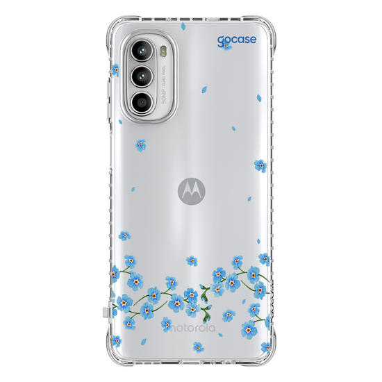 Capinha para celular  Floral Azul Sutíl
