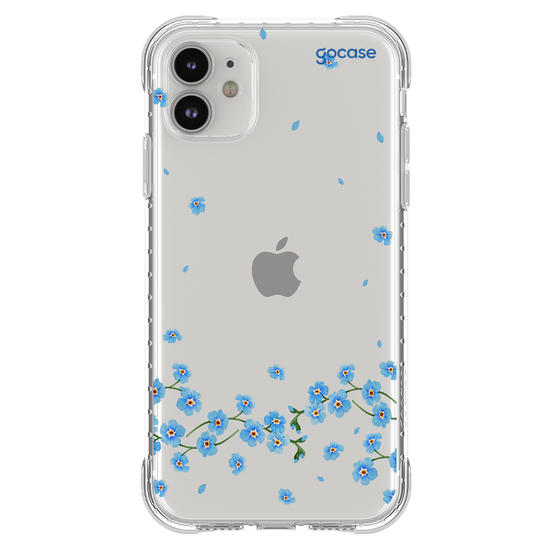 Capinha para celular  Floral Azul Sutíl