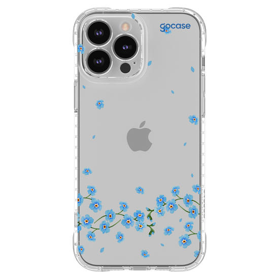 Capinha para celular  Floral Azul Sutíl