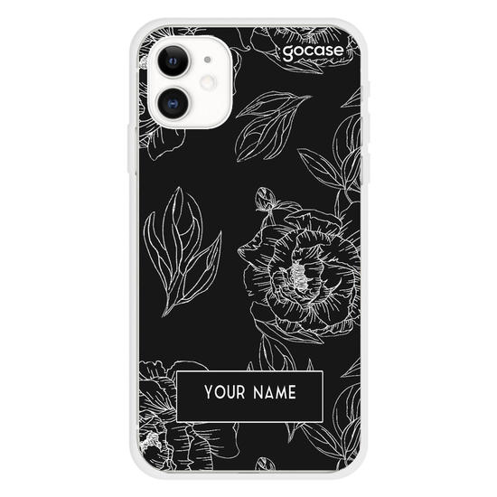 Floral Black Phone Case