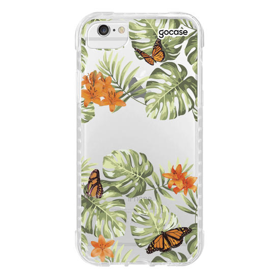 Capinha para celular Floral Borboletas Manuscrita
