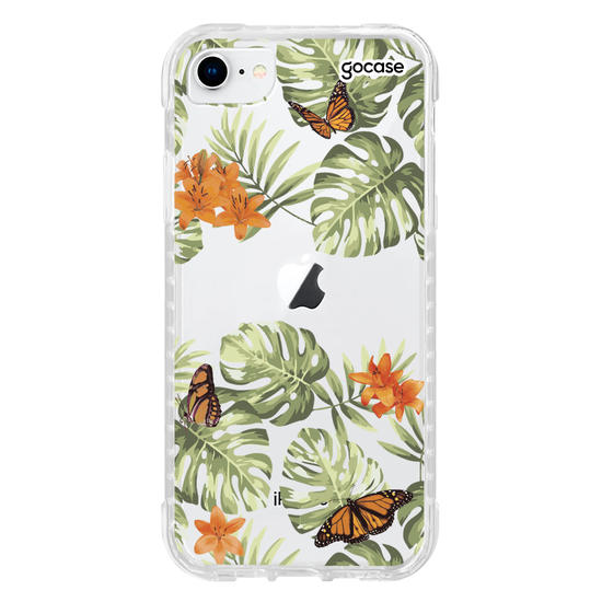 Capinha para celular Floral Borboletas Manuscrita