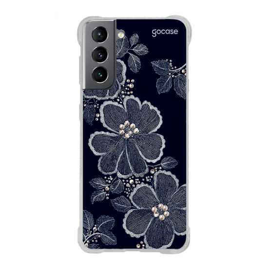 Capinha para celular  Floral Bordado Pérola