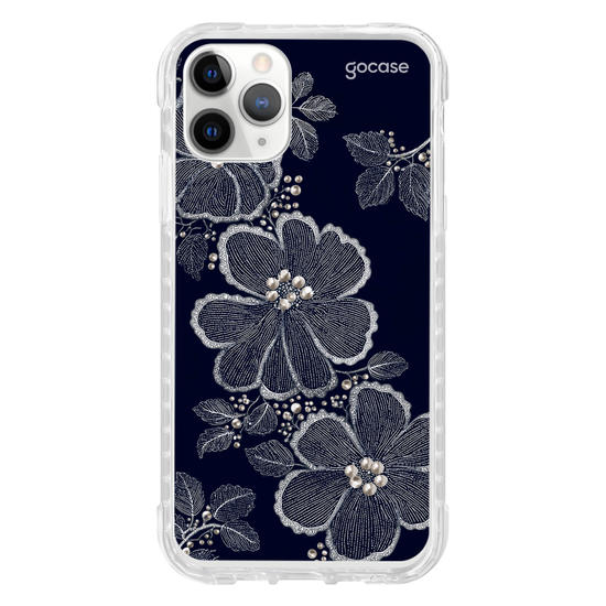 Capinha para celular  Floral Bordado Pérola