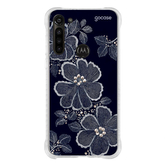 Capinha para celular  Floral Bordado Pérola