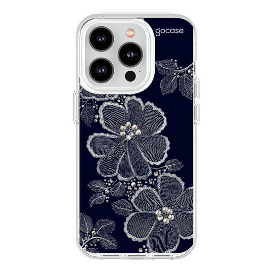 Capinha para celular  Floral Bordado Pérola