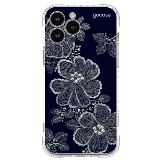 Capinha para celular  Floral Bordado Pérola