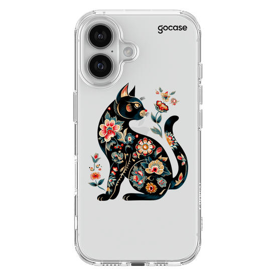 Capinha para celular  Floral Cat