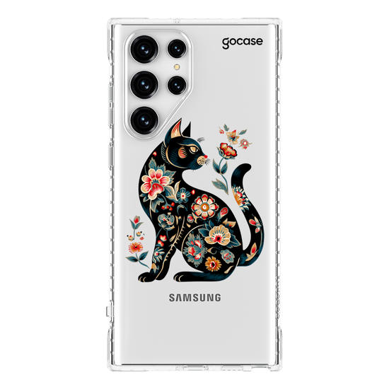 Capinha para celular  Floral Cat