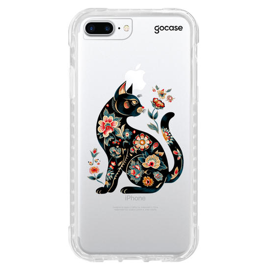 Capinha para celular  Floral Cat