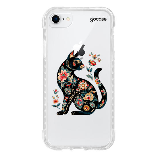 Capinha para celular  Floral Cat