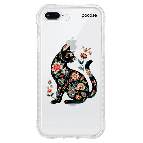Capinha para celular  Floral Cat