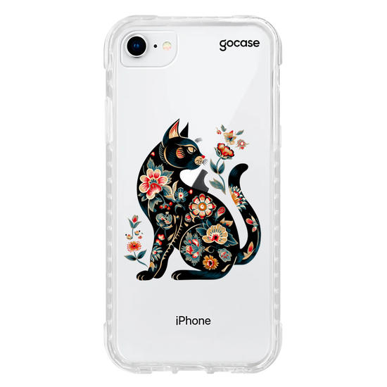 Capinha para celular  Floral Cat