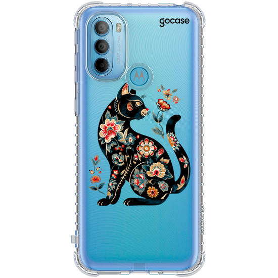 Capinha para celular  Floral Cat