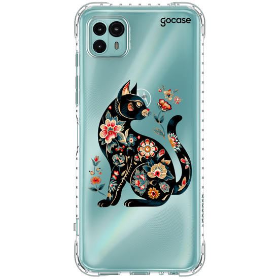 Capinha para celular  Floral Cat