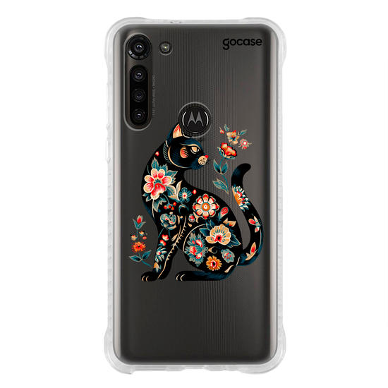 Capinha para celular  Floral Cat
