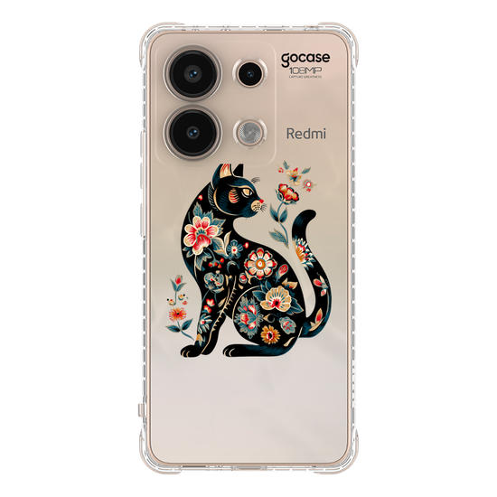 Capinha para celular  Floral Cat