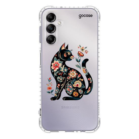 Capinha para celular  Floral Cat